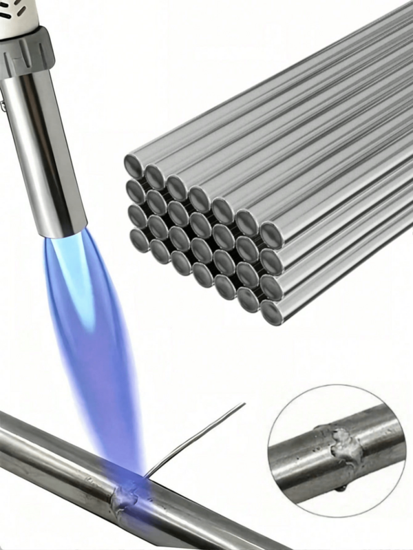 10/20/50/5pcs Aluminum Welding Rods Diameter 0.08in, Low Temperature Aluminum Core Welding Rods, Used For Stainless Steel And Aluminum Material Welding Machine Repair, Low Temperature Meltable Welding Wire, No Flux Required, Suitable For Copper, Iron, Aluminum