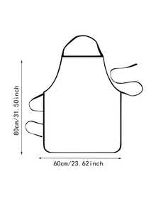 1pc Super Nail Art Graphic Nail Artist Apron, Waterproof & Oil-Resistant Polyester Work Apron, Multi-Purpose Salon Uniform, Suitable For Nail Technicians & Beauticians, Floral Nail Polish Print Adjustable Neck Strap Apron - A - View 2