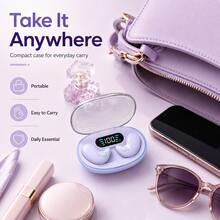 Mini Wireless Earbuds For Side Sleeping, Comfortable Fit, Button Control, LED Battery Display, Compact Charging Case, 150mAh Battery - View 4