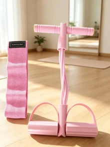 1pc Home Fitness Resistance Bands - 4 Elastic Pull Ropes, Suitable For Full Body Workout, Abdominal Exercise, Rowing And Other Fitness Activities - Enhance Strength And Flexibility - Multicolor - View 14