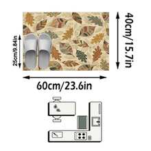 1pc Modern Fashionable Fresh INS Style - Colorful Leaf Cartoon Pattern - Soft Faux Cashmere Area Rug, Suitable For Bathroom, Kitchen, Entrance, Hallway, Bedside, Living Room, Bedroom, Etc., All-Season Machine Washable Large Size Floor Mat, Aesthetic Home Decor - Multicolor - View 13