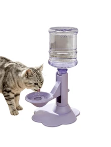 Cat Water Fountain Stand - Anti-Spill Pet Water Bowl Adjustable Height Stand, Automatic Refill, Detachable And Easy To Clean, Indoor/Outdoor Use (Base + Water Bottle) - 650ml - View 10