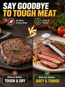 Double-Sided Meat Tenderizer Hammer, Aluminum Steak Hammer, Suitable For Beef, Chicken, Pork, Hanging Storage Household Cooking Meat Tenderizing Tool, Double-Sided Aluminum Steak Hammer Meat Tenderizer - View 9