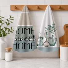 2/4/6pcs, Floral Pattern Printed Kitchen Towels, Ultra-Soft Microfiber High Absorbency Tea Towels, Dish Cloths, Cleaning Towels, Hand Towels, Suitable For Cooking, Baking, Wiping Cleaning And Kitchen Decoration, Kitchen Accessories, Daily Essentials - Multicolor - View 5