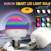 2pcs Rechargeable Wall Lights, Wireless Wall Lamps, Detachable RGB Rechargeable Bulbs With Remote Control, Suitable For Bedroom, Living Room, Hallway, Dining Room, Stairs, Home Decor Lighting - Dimmable - View 9