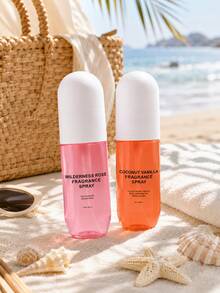 1/2pcs X 50ml Fragrance Spray Mist, Long Lasting Summer Vanilla Coconut Rose Floral Scent, Portable On The Go Design Fashion Air Freshener, Suitable For Cloth, Indoor, Outdoor, Home - View 2