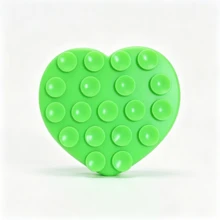 SONH 1PC Heart-Shaped Silicone Double-Sided Suction Cup 19-Piece Heart | Washable & Reusable, Firm Grip Without Falling Off | Suitable For Phone/Tablet Stand And Car Dashboard Mount - Upgraded Version In Multiple Colors - View 16