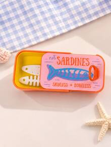 1pc Creative Sardine Can Jewelry Storage Box, With Double Fish Bone Shaped Storage Rack Inside, Can Easily Organize Earrings, Rings, Necklaces, Bracelets And Other Jewelry, Effectively Prevent Tangling And Loss, Making Every Piece Of Jewelry Clearly Visible. Compact And Lightweight Size Convenient For Placement On Vanity, Bedside Table, Desk, Also Suitable For Putting In Handbag Or Luggage - View 9