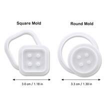 1pc Creative Minimalist Button Shaped Cookie Cutter Mold - Simplistic Flower Pattern Round & Square Baking Cookie Mold For Home Use - Multicolor - View 10