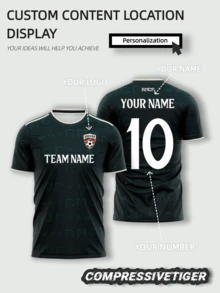 Custom Madrid Dark Green Football Jersey, Covered With Subtle Dark Pattern Print, Minimalist Beige Design, Supports Customization On Front And Back, Freely Modify Name, Number, Add Exclusive Team Logo, Soft And Comfortable Fabric, Suitable For Team Training, Competitive Matches, Fan Wear And Daily Outings, 2026 Football Matches - Dark Green - View 1