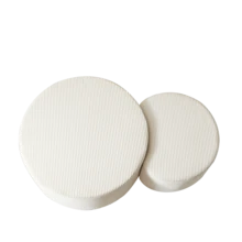 Kaffeetisch-Set, 2-Teilig , Gepolsterte Runde Kaffeetische, Set Mit 2 Stu Ck Fu R Das Wohnzimmer, Moderner Runder Kaffeetisch Aus Schaumstoff, Beistelltisch, Ottoman, Keine Montage Erforderlich - 米色 - 查看 5