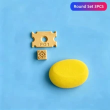 黏土工具組，陶瓷修整、塑形與修復工具附泡沫海綿套組，適用於手工藝品，高吸水性，黏土體底部塑形，陶器修整工具，2款不同形狀的塑料圓形修整刮刀 - 黃色套裝 - 查看 10