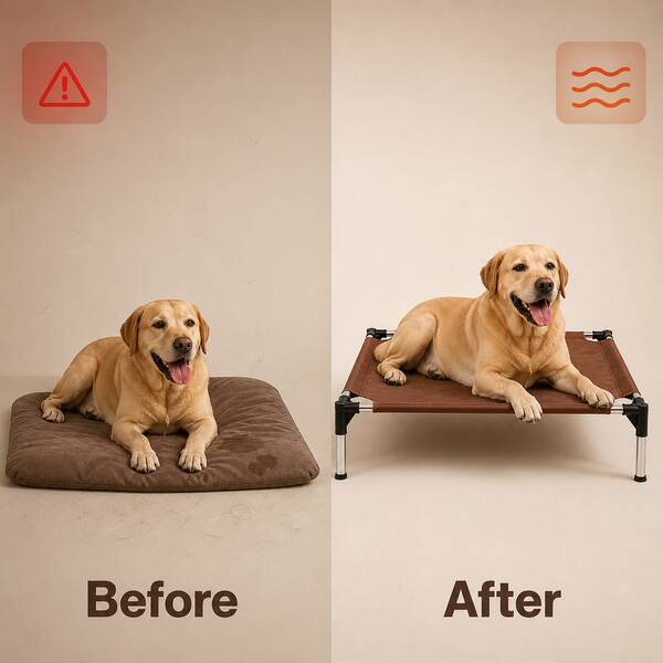 All-Season Detachable Pet Cot, Sturdy Breathable Dog Bed Cat Bed, Universal Small Pet Bed