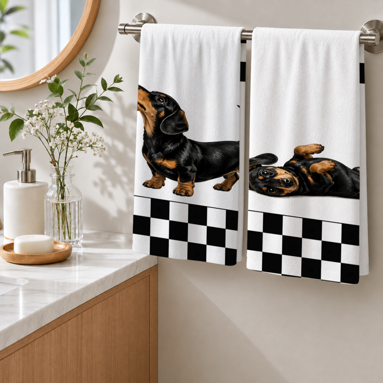 2/4/6pcs, Dog Pattern Printed Kitchen Towels, Super Soft Microfiber Highly Absorbent Tea Towels, Dish Cloths, Cleaning Towels, Hand Towels, Suitable For Cooking, Baking, Wiping Cleaning And Kitchen Decor, Kitchen Accessories, Daily Essentials - Multicolor - View 7