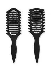 1pc Upgraded New Curly Hair Comb, Special Bristle Structure, Suitable For Various Hairstyles, Reduces Hair Loss And Pulling, Detangles Hair, Unisex, Easily Create Curly Hair - Multicolor - View 7