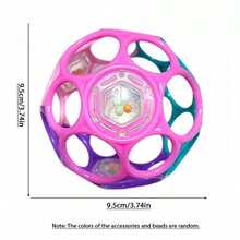 1pc Baby Soft Grip Ball Rattle, Early Education Sensory Toy With Bell, Develops Motor Skills, Easy To Grip Montessori Toy, Holiday/Birthday Gift - Multicolor - View 14