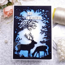 1pc Deer Graphic Metal Cutting Die, Suitable For DIY Scrapbooking Template, Handmade Greeting Card Tool And Holiday Home Decor Crafting Kit - Moose - View 3