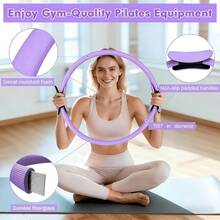 Set Perlengkapan Pilates 14 Bagian untuk Latihan di Rumah, Set Peralatan Pilates Esensial untuk Pemula Wanita, dengan Bola Yoga Mini, Cincin Pilates 14 Inci, Pita Resistensi, dan Aksesoris. - MultiWarna - View 8