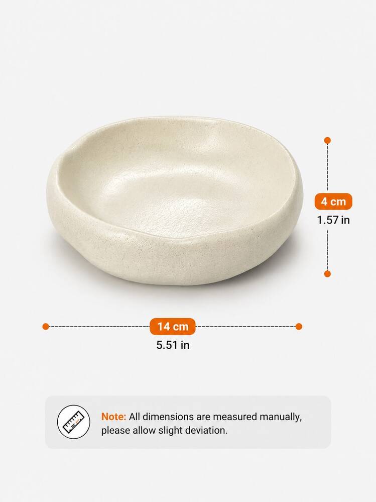 Spotted Jewelry Tray, Minimalist Jewelry Dish, Suitable For Rings, Earrings, Necklaces And Lipsticks, Round Storage Bowl, Suitable For Vanity, Dresser, Bedside Table, Bathroom Countertop, Entryway Table, Modern Cream Color Home Decor Gift - View 10
