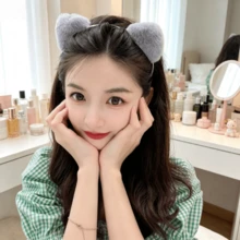 1pc Soft Faux Rabbit Fur Bear Ear Headband, Non-Slip Makeup & Face Washing Hairband, Daily Selfie & Date Photo Atmosphere Head Accessory, Multiple Colors Available - Multicolor - View 4