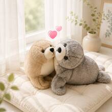 1pc Cute Plush Seal Stuffed Animal Doll Soft Plush Doll Pillow Decor For Room, Sofa, Kids, Birthday, Valentine's Day, Mother's Day Gift - 彩色 - 查看 2