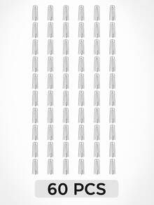 60pcs Stainless Steel Curtain Pleat Hooks, 4-Prong Pleat Clips, Suitable For Curtain Hooks, Drapery Pins, Curtain Clips, Window And Bathroom Curtain Pleaters, Stainless Steel Hooks - 60 Pieces - View 7