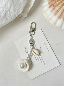 Summer Ocean Shell & Conch Phone Lanyard, Suitable For Phone Cases, Handbags And Keys, Unisex, Perfect Birthday And Summer Vacation Gift For Girls - Silver - View 6