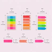 Back To School | Translucent Sticky Index Tabs Set - Colorful Writable Page Flags, Arrow & Ribbon Shapes Book Annotating Tabs For Notebook, School & Office - one-size - View 7