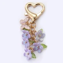 1pc Colorful Flowers Pendants DIY Accessories Earrings Charm Bag Keychain Gift Decoration Phone Pendant Valentine's Day Gift - Multicolor - View 10