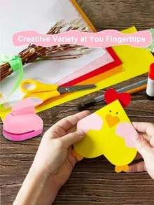 1pc Heart-Shaped Embossing DIY Tool (Suitable For Cards And Fabrics) - Handheld Heart Pattern Embossing Machine, Perfect For Scrapbooking, Paper Crafts And Gift Making; Manual Punching/Embossing Tool, Card Making Supplies, Valentine's Day Gift, Back To School Supplies - Multicolor - View 3