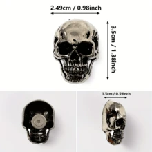 3pcs/Set Halloween Skull Funny Fridge Magnets, Halloween Decoration, These Exquisite Fridge Magnets Are Great Creative Gifts, Can Be Used To Decorate Kitchen, Whiteboard, Locker, Refrigerator, Also Suitable For Home Decor. - Style 1 - View 4