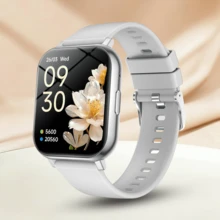 QAGSFLC Unisex Smart Watch With Wireless Calling & Message Alerts, Pedometer, Calorie, Distance Tracking, Multi-Sport Modes, Music Control, Remote Camera, Alarm, Metal Case & Silicone Strap, 180mAh Battery, USB Charging, Multi-Function Smart Watch For Smartphones, Holiday Gift, Birthday Gift - Multicolor - View 12