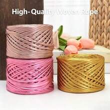 2pcs/400g Shiny Metallic Plain Crochet Yarn, Premium Knitting Craft Yarn, Multi-Color Durable Crochet Yarn, Suitable For Making Handbags, Hats, Home Decor, Sewing And Knitting Projects - 2-pack - View 6