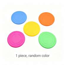 1pc Soft Rubber Dog Flying Disc, Lightweight Floating Fetch Disc, Suitable For Small, Medium And Large Dogs, Outdoor Beach Pool Interactive Training Play Toy, Bite-Resistant Wear-Resistant, Puppy Play Disc, Pet Game Accessory, Multi-Color Pet Supplies - Multicolor - View 8