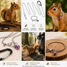 Small Pet Metal Bead Chain Leash, Lightweight Walking Lead, Suitable For Squirrels, Rabbits, Sugar Gliders And Other Small Animals Outdoor Travel - Multicolor - View 4