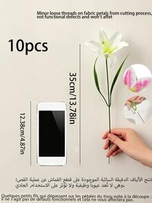 15pcs Artificial Mixed Color Silk Lily Flowers, Faux Lilies, Suitable For Wedding Decor, Home Decor, Room Decor, Tabletop Decor, Vase, Living Room, Dining Table, Bedroom, TV Cabinet, Enhance Home Atmosphere, Party Decor, Photography Props, Maintenance-Free - Multicolor - View 17
