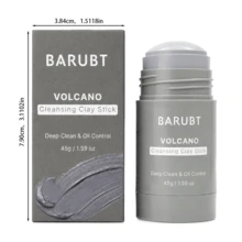 BARUBT New Rotating Volcanic Mud Cleansing Stick Deep Oil Control Blackhead Removal Solid Mud Mask, 40g - Charcoal - View 9