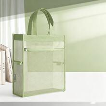 1 قطعة - حقيبة توت متعددة الألوان من النايلون الشبكي المتين مع حجرات شفافة، تصميم مقبض مريح وجيب جانبي - حقيبة تخزين محمولة للمكتب والسفر، حواف معززة، قابلة للغسيل - متعدد الألوان - مشاهدة 20