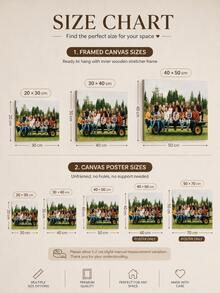 Customizable Wooden Frame Canvas Wall Art - Personalized Family Portraits And Action Photos, Framed Canvas Painting For Living Room Bedroom Home Office Decor - Multicolor - View 8
