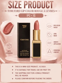 Tom Ford Black Tube Lipstick, #19 RUNWAY ROSE, 1g, Hydrating Texture, Non-Drying, Brightens Complexion, Suitable For Natural Fair Skin, Daily Commute, Dating - #19 RUNWAY ROSE-1g - View 6