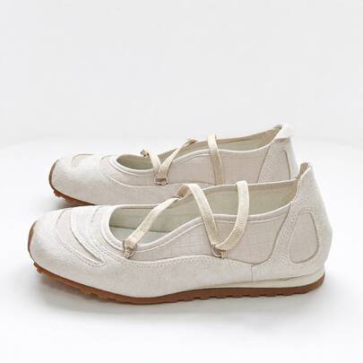 Low Vamp Ballet Mary Jane Shoes Spring New Women's Shoes Korean Style Soft Sole Ultra-Light Cross Strap Design Athletic College Gym