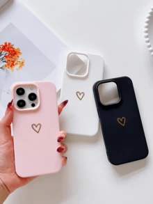 3pcs Matte Minimalist Small Heart Personalized Soft TPU Anti-Fall Full Coverage Anti-Fouling Fashion Phone Case Compatible With Apple 17 16 15 14 13 12 11 Pro Max Air - Multicolor - View 20