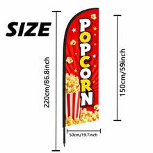 Commercial Popcorn Feather Flag, 7.2ft Outdoor Tear-Resistant Polyester Advertising Arch Banner (Includes Flag Pole And Ground Stakes) - Suitable For Stores, Parties And Storefront Decoration - Popcorn - View 6
