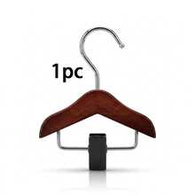 1/2PCS Mini Wooden Clothes Hangers With Clips, Portable, Suitable For Pet Clothes, Doll Accessories, Underwear, Socks And Other Small Items, Hanging Storage, High Aesthetic, Sturdy Load-Bearing, Suitable For Display - Multicolor - View 10