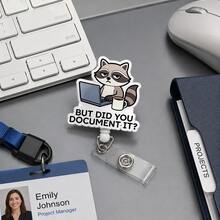 Retractable D Card Holder Reel With Cute Cartoon Design, Nurse Hospital Badge Holder Office Lanyard 1pc - X665 - View 3