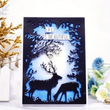 1pc Deer Graphic Metal Cutting Die, Suitable For DIY Scrapbooking Template, Handmade Greeting Card Tool And Holiday Home Decor Crafting Kit - Moose - View 5