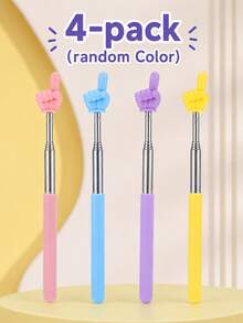 1pc/2pcs/4pcs 68cm Telescopic Finger Reading Stick (Random Color), Teaching Pointer, Multiple Colors Available, Reading Finger Telescopic Pointer, Pointing Teaching Tool Baton, Teacher's Teaching Stick, Parent/Teacher Teaching Aid Pointer, Reading Stick For Book Learning, Suitable For Birthday Gift Bags, Party Fillers, Classroom Rewards And Carnival Prizes (Random Color) - Multicolor - View 11