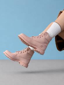 Timberland New Outdoor Casual Leather British Style Women's High-Top Martin Boots - Pink - View 12