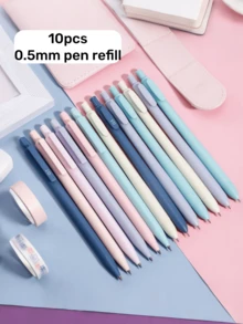 10pcs/Set Morandi Colorful Mechanical Pencils, 0.5mm/0.7mm Lead, Solid Color Minimalist Design, Plastic Mechanical Pencils, Student And Office Supplies, Back To School Essentials - Colored Mechanical Pencil - View 7
