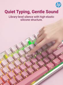 HP K500Y Mechanical Feel Wired Silent Membrane 104-Key Keyboard For Gaming, Office, And Study, Suitable For Laptops And Desktops, Stylish Side-Engraved Peripheral - View 4
